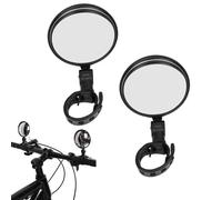 ZYEKIU 2 Piezas Retrovisor Bicicleta, Accesorios Bicicleta Rotación de 360°, Retrovisores Moto Gran Angular HD, Espejo Retrovisor Bicicleta Ajustable, para Bicicletas, Motocicletas (Negro)