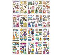 ZYEKIU 20 Hojas Tatuajes Temporales Niños Pegatinas Lnfantiles Pegatinas Niños Tatuajes Niñas para Adultos y Niño Amor y Signo de la Paz Tatuaje Temporal Fiesta Favor Hippie Accesorios Tatuaje