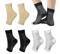 ZYEKIU 3 Pcs Calcetines Compresión Hombre Calcetines Fascitis Plantar Mujer Medias Compresion para Fascitis Plantar, Alivia la Hinchazón y Mejora la Circulación Tobillera para Esguince