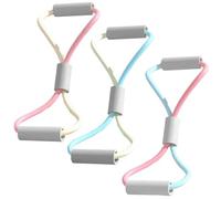 ZYEKIU 3 Piezas Cintas Elasticas Fitness, Ejercicio en Casa, Cinta Elastica Ejercicios, Figure 8 Resistance Band with Handles, Stretch Fitness Strap for Full Body Workouts, Stretching, Flexibility