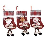 ZYEKIU 3 Piezas Medias de Navidad, Calcetines Chimenea Calcetín de Navidad,Calcetines de Navidad para llenar y Colgar para la Decoración del Arbol,Adorno de Navidad Bolsa de Dulces etc