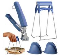 ZYEKIU 4 Piezas Pinzas de Cocina Utensilios de Silicona, con Guantes Resistentes al Calor, Mango Antideslizante, Multifuncional Resistentes al Calor Pinzas para Cocinar y Freidora Aire