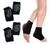 ZYEKIU 4 Piezas Taloneras, Almohadilla Talon Ergonomía, Taloneras Silicona Unisexo, Protector Talon Comodidad, Taloneras para Zapatos Talones Secos, Agrietados o ásperos (Negro)