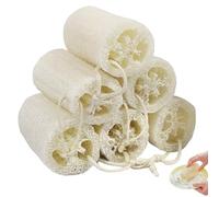 ZYEKIU 6 Piezas Lufa Natural Esponja Natural Esponja Exfoliante de Ducha de Masaje de Masaje Loofah de Luffa Reutilizable para Cuidado del Cuerpo, Ducha, Cocina y Camping