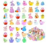 ZYEKIU 60 Piezas Mini Animales, Animales de Juguete Luminiscencia, Figuras en Miniatura Interesante, Adornos para Jardin DIY, para Decorar Habitaciones, Escritorios, Pequeños Bonsáis