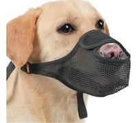 ZYEKIU Bozal Anti Ingestas,Evitar Que Masticar/Alimentar/Morder Bozal para Perros Pequeños,Ajustable Reflectante Transpirable Bozales para Perros Grandes (Negro, XL)