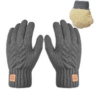ZYEKIU Guantes Tactiles con Forro Polar de Punto Suave, Guantes Invierno, Luvas Termicas Deportes al Aire Libre, Elásticos al Aire Libre, Conducción, Escritura, Esquí para Hombres y (Gris)