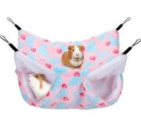 ZYEKIU Hamaca para Hurones, 34 x34cm Hamaca de Hámster Cómoda Cálida Cama, Hamacas Colgante de Animales Pequeños, Hamacas de Doble Capa para Chinchilla Hurón Ardilla Hámster (Rosa)