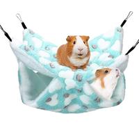 ZYEKIU Hamaca para Hurones, 34 x34cm Hamaca de Hámster Cómoda Cálida Cama, Hamacas Colgante de Animales Pequeños, Hamacas de Doble Capa para Chinchilla Hurón Ardilla Hámster (Verde)