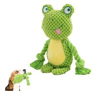 ZYEKIU Juguete de Peluch Perro Resistentes Peluche para Indestructible Mascotas Juguetes Sonido Perros Juego Inteligencia Peluche per Masticar Adecuad Juguetes Medio Dog Toy Pequeños (Rana)