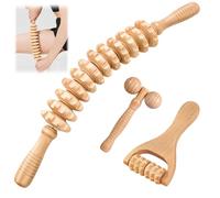 ZYEKIU Maderoterapia Corporal 3 Piezas Masajeador Anticelulitico Reductor | Masajeador Celulitis con Mango Kit Maderoterapia Corporal Relajan Los Músculos y Favorecen Drenaje Linfático para Mujeres
