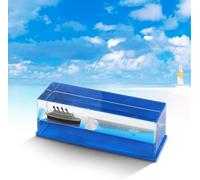 ZYEKIU Modelo Fluido para Cruceros, Barco de Deriva de Fluidos Ship, Fluid Drift Bottle, Unsinkable Barco Pirate Ship Decoration Barco para Casa-Coche Vitrinas Decoración de Mesa (Titánico)