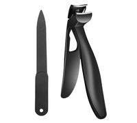 ZYEKIU Set de 2 Cortauñas/Lima Uñas Cortauñas Pies Nail File Tijeras Uñas Pies Apertura de Mandíbula Ultra Ancha Nail Clipper para Uña Gruesas, Corte Más Fácil, Acero Inoxidable, Afilado y Duradero