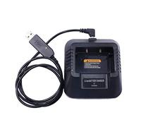ZYElroy UV5R USB reemplazo Cargador de batería para Baofeng UV-UV5R 5RE DM-5R portátil de Radio de Dos vías walkie Talkie
