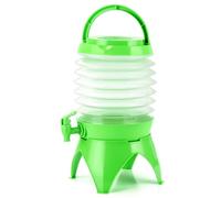 ZYETGH Bidón de agua plegable, bidón de agua con soporte para grifo, bidón plegable de 7,5 litros, bidón verde, barril plegable con grifo, utensilios de cocina para camping, senderismo, picnic