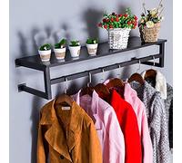 ZYFA Perchero de Pared para Ropa Riel Tienda De Ropa Perchas de Metal Estante de Almacenamiento de Dormitorio Organizador Perchero para Colgar Ropa Estante de Almacenamiento para centros Comerciales