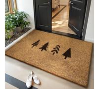 ZYFAB Grueso Natural Coco Coir Alfombra, Resistente Duradero Alfombra de Bienvenida Antideslizante Frente Alfombra de Puerta Resistente al Clima Alfombra de Piso Exterior Entrada,C,45 * 75cm