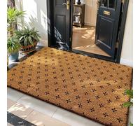 ZYFAB Grueso Natural Coco Coir Alfombra, Resistente Duradero Alfombra de Bienvenida Antideslizante Frente Alfombra de Puerta Resistente al Clima Alfombra de Piso Exterior Entrada,B,100 * 200cm