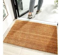 ZYFAB Grueso Natural Coco Coir Alfombra, Resistente Duradero Alfombra de Bienvenida Antideslizante Frente Alfombra de Puerta Resistente al Clima Alfombra de Piso Exterior Entrada,A,80 * 120cm
