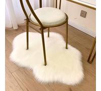 ZYFAB Suave Forma de Nube Alfombra Antideslizante Lujo Peluche Alfombra para la decoración del hogar Dormitorio Sala de Estar Silla de sofá Alfombra Moderna Irregular área,Blanca,60 * 90cm