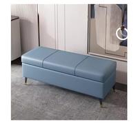 ZYFBD Banco tapizado de almacenamiento otomano para sala de estar - Reposapiés de tela con tapa abatible y patas de metal - Mueble moderno para el final de la cama