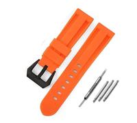 ZYFHYU Correa de reloj silicona for pulsera goma 20 mm, 22, 24 y 26 for hombre mujer, correa repuesto deportiva para hombres y mujeres(Orange-Black,20mm)