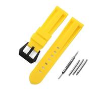 ZYFHYU Correa de reloj silicona for pulsera goma 20 mm, 22, 24 y 26 for hombre mujer, correa repuesto deportiva para hombres y mujeres(Yellow-Black,26mm)