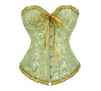 ZYFHYU Corsé Deshuesado Floral con Cordones for Mujer Overbust Body Shaper Bustier Bodyshaper Top Corsets Top para Mujer, Fiestas(Color6,XL)