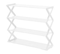 ZYFHYU Estante de Zapatos Plegable Zapatero for Puerta de Entrada, estantería Ligera Tela no Tejida(White)