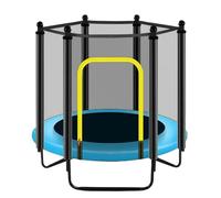 ZYFHYU Red de protección for trampolín de 6 Postes de 1,2/1,4/1,5 m, Redonda, con Almohadilla Protectora para Camas elásticas(1.4 m)