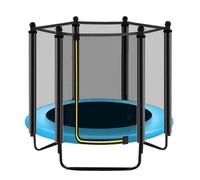 ZYFHYU Red de protección for trampolín de 6 Postes de 1,2/1,4/1,5 m, Redonda, con Almohadilla Protectora para Camas elásticas(1.5 m)