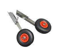 ZYFHYU Ruedas de Lanzamiento for Botes inflables, de Acero Inoxidable, con Brazo de Rueda Ajustable, Rueda sólida de PU no Inflable para Botes inflables