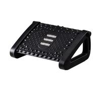 ZYFHYU Under Desk Footstool Adjustable Ergonomic Footrest Stool with Rollers Foot Resting Stool Comfortable Massage Pad for Home Office para la Oficina, el hogar, de Viaje(Black)