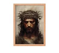 zyfmyc Póster cristiano de Jesús, corona católica religiosa de espinas, impresión de pintura para sala de iglesia, lienzo de Dios, imagen de Dios, sala de estar, dormitorio, iglesia, decoración de