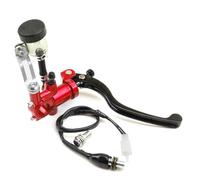 Zyfto Juego de palanca de freno y embrague de motocicleta Bomba de embrague y freno radial universal para motocicleta, manetas con pistón 17,5 mm(Right Red)