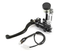 Zyfto Juego de palanca de freno y embrague de motocicleta Bomba de embrague y freno radial universal para motocicleta, manetas con pistón 17,5 mm(Left Black)