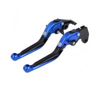 Zyfto Juego de palanca de freno y embrague de motocicleta Palanca freno embrague plegable para motocicleta para SUZUKI GSX8S 2023-2024 manijas control manual extensibles ajustables(Azul)