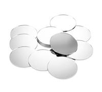 Zyghjort 20 espejos pequeños para pegar, 5 cm, redondos, acrílicos, miniespejos, autoadhesivos, para decoración de pared, baño, cocina, dormitorio, artesanía, mesa