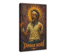 ZYGNBHL Lienzo decorativo para pared, diseño de jugador de tenis famoso Yannick_Noah, para decoración del hogar, escuela, oficina, marco de 50,8 x 76,2 cm
