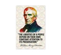 ZYGNBHL Lienzo decorativo para pared, diseño de la cita del 9º presidente de Estados Unidos, William_Henry_Harrison, para decoración del hogar, escuela, oficina, sin marco, 40,6 x 61 cm