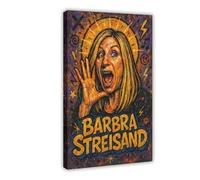 ZYGNBHL Póster artístico de comediante Barbra_Streisand y arte de pared, impresión moderna para dormitorio, marco de 40,6 x 61 cm