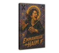 ZYGNBHL Póster artístico de Conductor Emmanuelle_Haïm para decoración de pared, bar, restaurante, garaje, cafetería, marco de regalo, 12 x 18 pulgadas