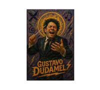 ZYGNBHL Póster artístico de conductor Gustavo_Dudamel para decoración de pared, bar, restaurante, garaje, cafetería, regalo, sin marco, 12 x 18 pulgadas