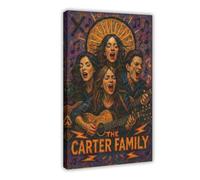 ZYGNBHL Póster artístico de pared y marco impreso, diseño de cantante de campo, The_Carter_Family, para estética de habitación, 16 x 24 pulgadas