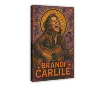 ZYGNBHL Póster artístico en lienzo con diseño de cantante de campo Brandi_Carlile (2) e impresión artística para pared, marco moderno para decoración de dormitorio familiar, 30,5 x 45,7 cm