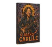 ZYGNBHL Póster de Brandi_Carlile de cantante country para estética de habitación, lienzo para pared y marco impreso, 61 x 91 cm