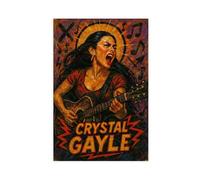ZYGNBHL Póster de cantante country Crystal_Gayle para estética de habitación, lienzo para pared e impresión sin marco, 20 x 30 pulgadas