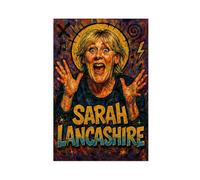 ZYGNBHL Póster de comediante Sarah_Lancashire para estética de habitación, lienzo para pared e impresión sin marco, 12 x 18 pulgadas