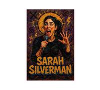 ZYGNBHL Póster de comediante Sarah_Silverman para estética de habitación, lienzo para pared e impresión sin marco, 12 x 18 pulgadas