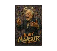 ZYGNBHL Póster de conductor Kurt_Masur para estética de habitación, lienzo, póster artístico de pared e impresión sin marco, 20 x 30 pulgadas